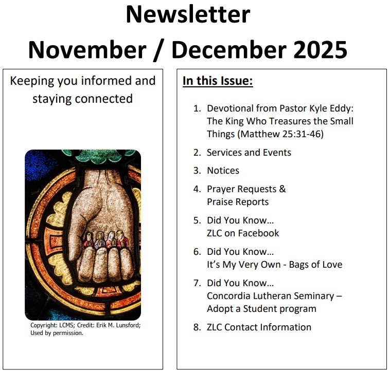 Monthly Newsletter November - December 2025