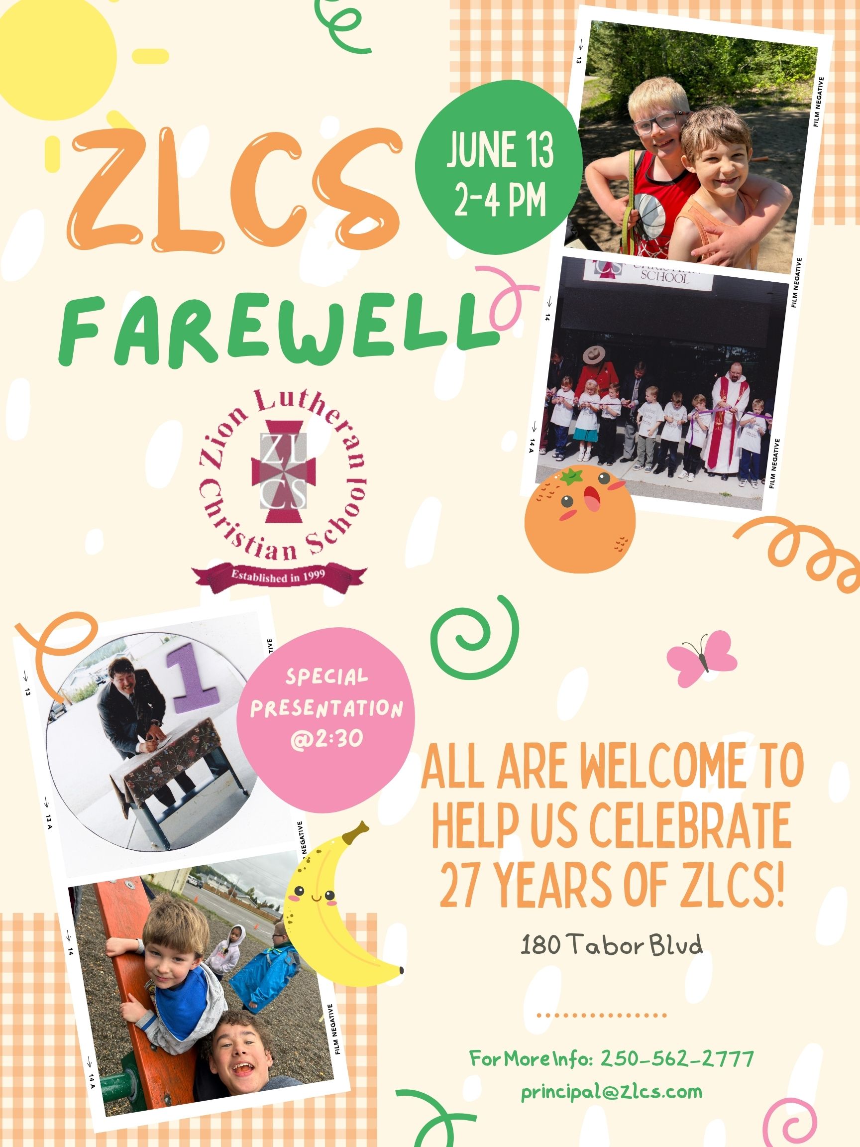 ZLCS Farewell Poster - June 13, 2026